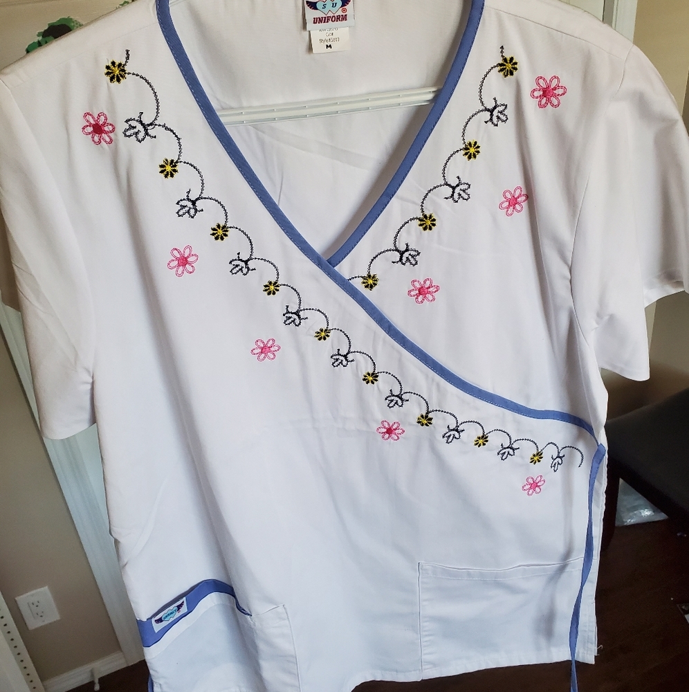 White scrubs